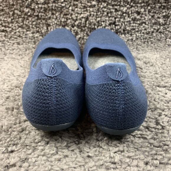 AllBirds Tree Breezers Shoes Women’s Size 10.5 Navy Blue Knit Ballet Flats - Picture 2 of 8